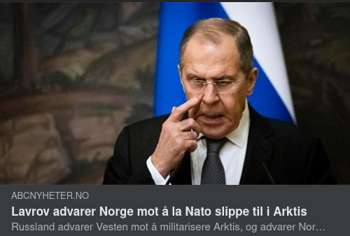 Lavrov Om Arktis, Norge & NATO