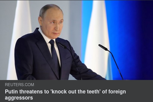 Tandutslagningshotande Putin