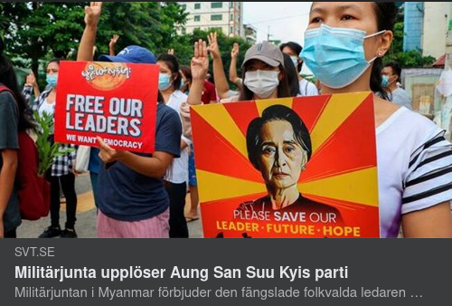 Upplöst Av Militären I Myanmar