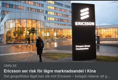 Ericsson Om Kinesisk Marknadsandelsrisk