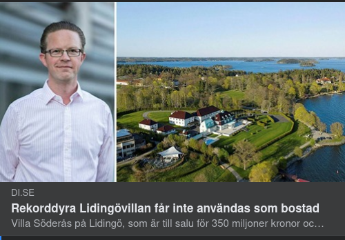 350-Miljoners Villa Ej Privatbostad