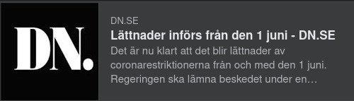 Restriktionslättnader & Själsprövningar