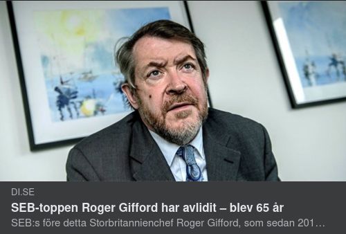 SEB-Veteranen Roger Gifford Död