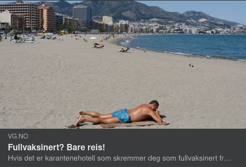 Fullvaccinerat Norskt Resande