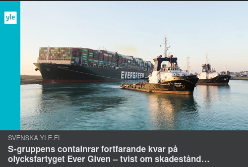 Kvarvarande Containrar På Ever Given