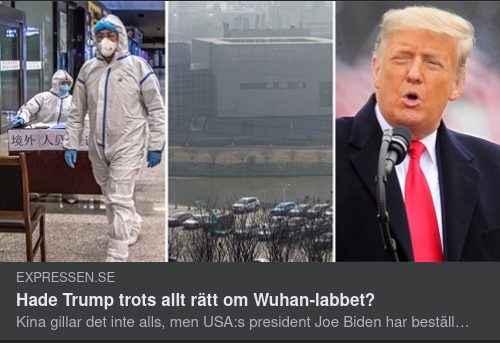 Trump & Wuhan-Labbet I Expressen Trots Allt