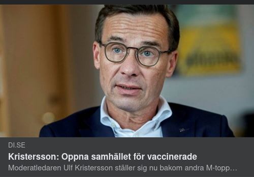 Stacklad Kristersson & Vaccineringsöppnat Samhälle
