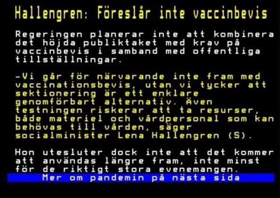 Hallengren Föreslår Inte Vaccinbevis