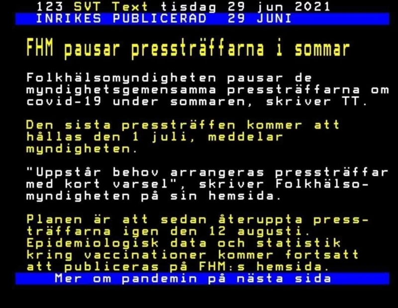 FHM Pausar Pressträffar