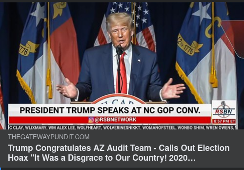 Trump Gratulerar Arizonas Valfuskundersökningsteam