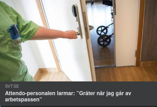 Gråtande Attendo-Personal