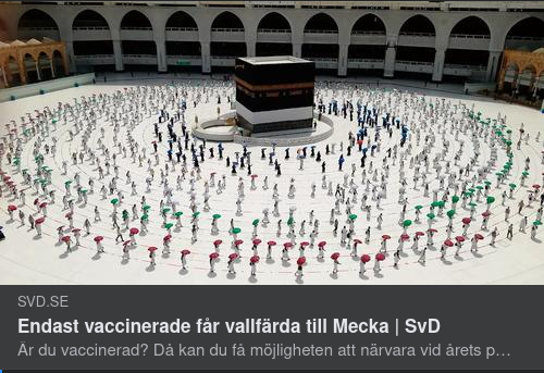 Endast Vaccinerade Till Mecka