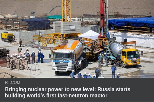Ryssland Börjar Bygga Världens Första Snabbneutronreaktor