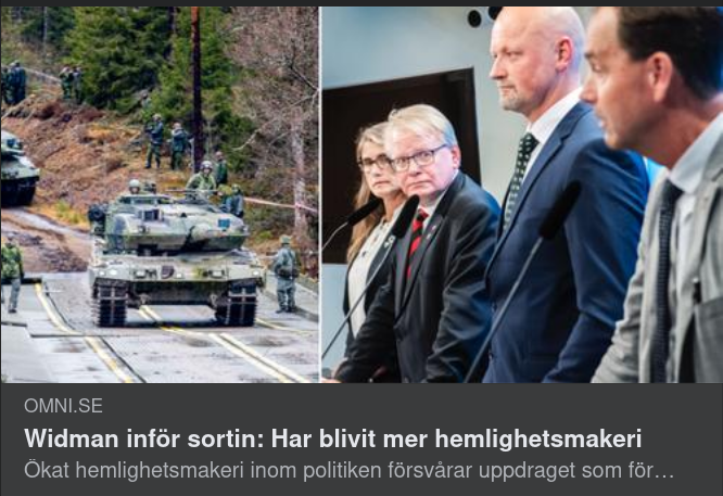 Widman: -Hemlighetsmakeri & Pinsamhetssekretess