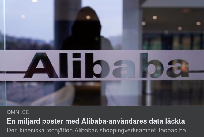 Alibaba-Användardata Läckt