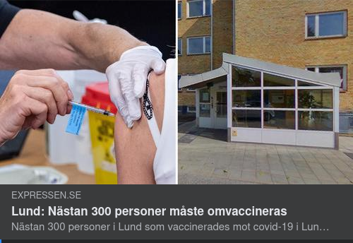 Seriös Omvaccinering I Lund