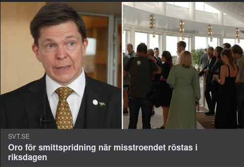 Smittspridningsoroande Riksdagsröstning