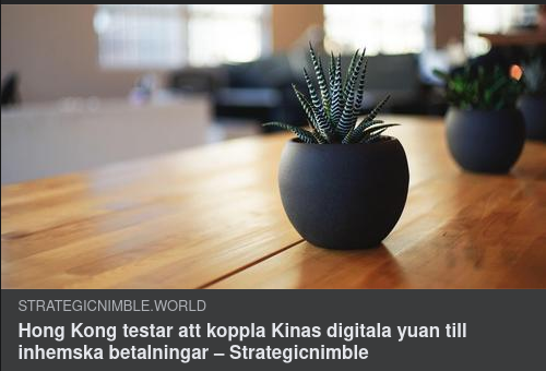 Hong Kong & Kinas Digitala Yaun