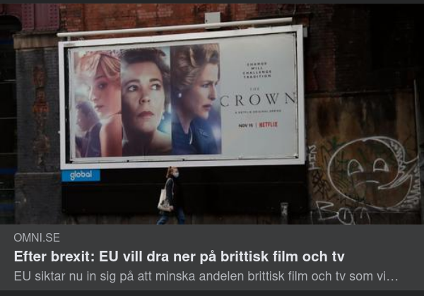 EU-Vilja För Minskad Brittisk Film & TV Distribution