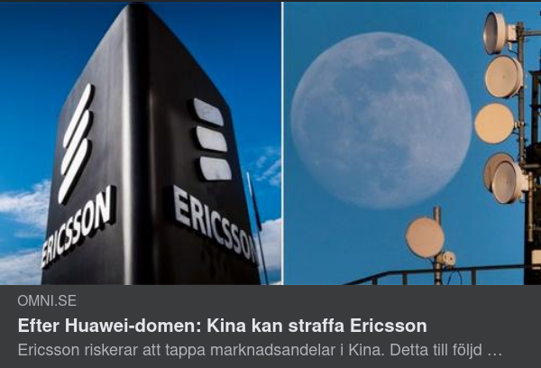 Huawei I Sverige - Ericsson I Kina