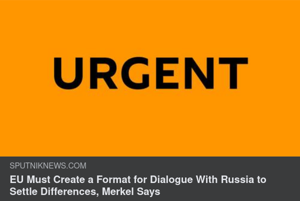 Merkel Vill Ha Dialogformat Med Ryssland