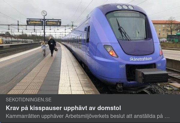 Nerpissad Tågpersonal