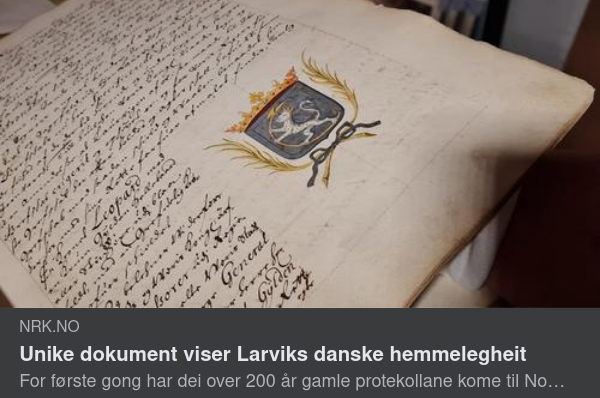 Danskt Larvik I Svenskt Norge