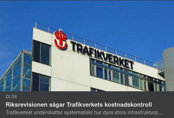 Kostnadsunderskattande Trafikverk