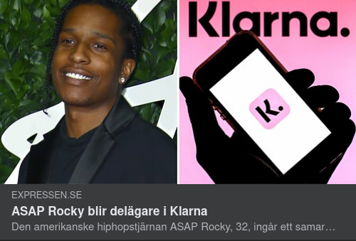ASAP Rocky & Klarna