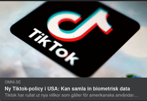 Biometriskt Datainsamlande Tiktok