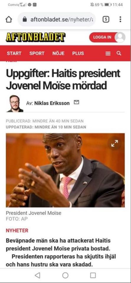 Rapporter Om Presidentmord I Haiti