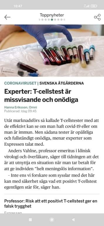 Onödiga & Missvisande T-Celltest