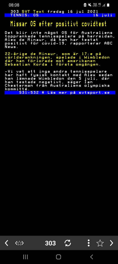 Missar OS Efter Positivt Covidtest