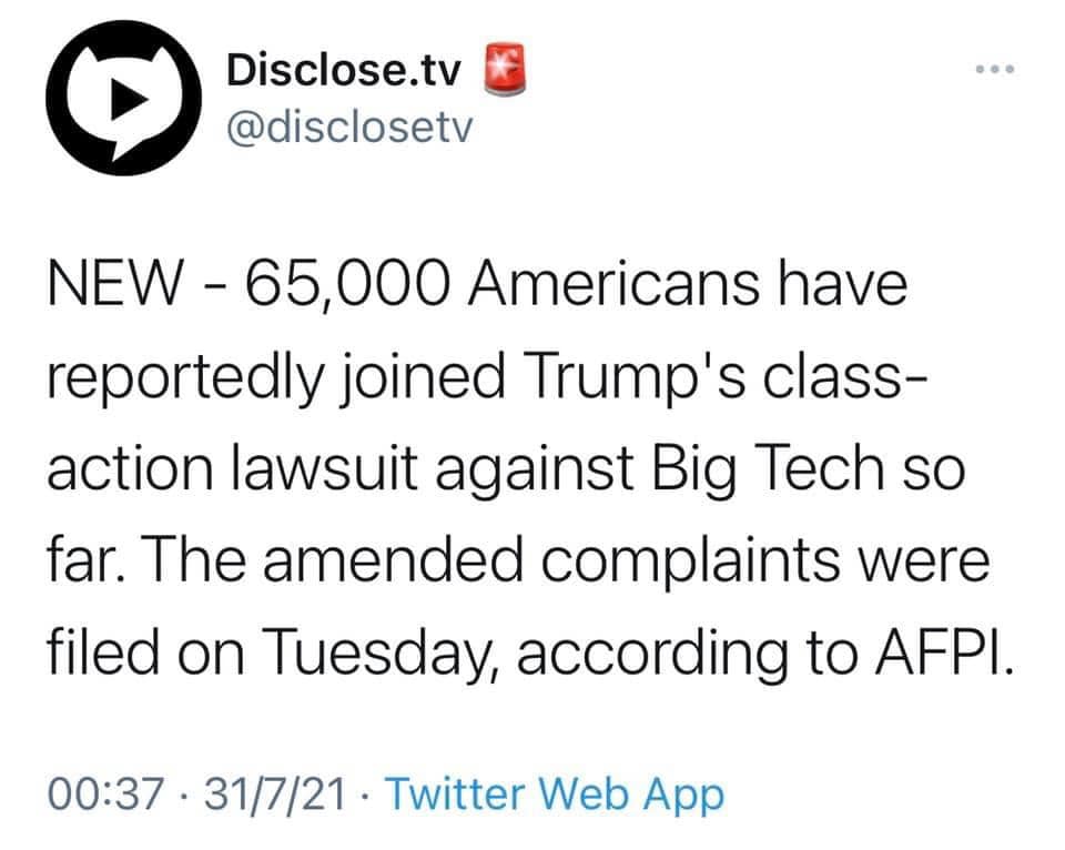 Trump & 65000 Mot Big Tech