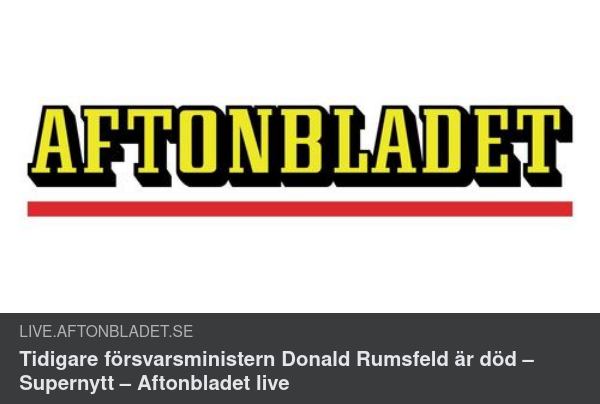 Tidsenlig Hädangång För Rumsfield