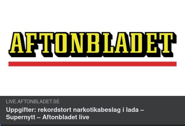 Ladugårdslagrad Narkotikabeslag