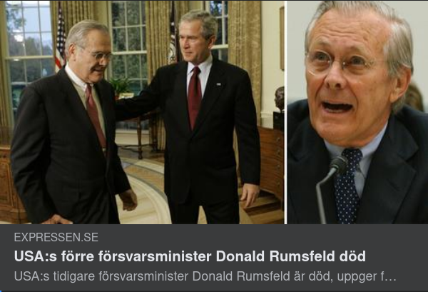 George W Bush Om Donald Rumsfeld