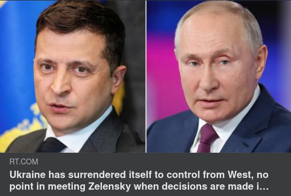 Putin Ser Inget Mötebehov Med Zelensky