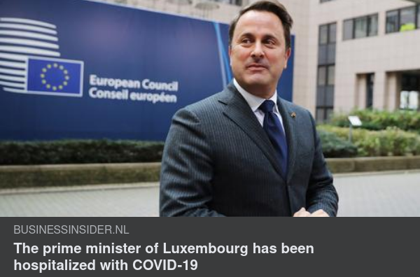 Luxemburgs PM Covidhospitaliserad