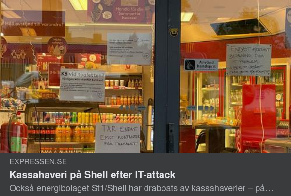 Haverier I Shells Kassasystem