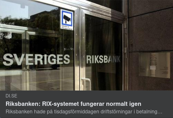 RIX Fungerar Normalt Igen