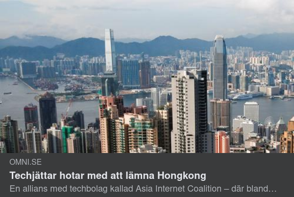 Techjättar & Hongkong