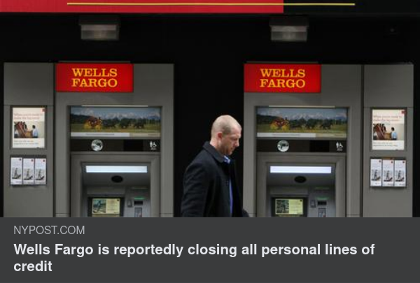 Wells Fargo Stänger Kreditgivning