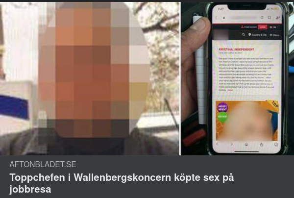 Sexköpande Toppchef I Wallenbergskoncernen