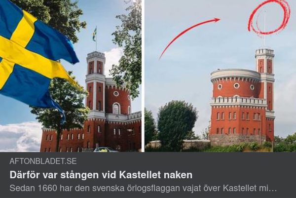 Naken Kastellflaggstång