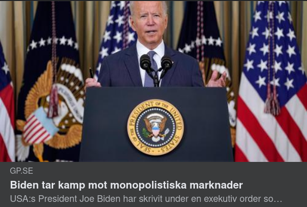 Biden & Monopolistmarknader