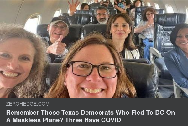 Covid Hos Masklöst Flyende Texas-Demokrater