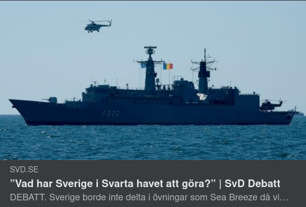 Skymt Svenskt Militärt Deltagande I Svarta Havet Övning