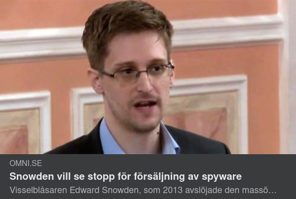 Snowden Om Spywareförsäljning