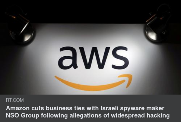 Amazon Bryter Med  NSO-Grup Efter Pegasus